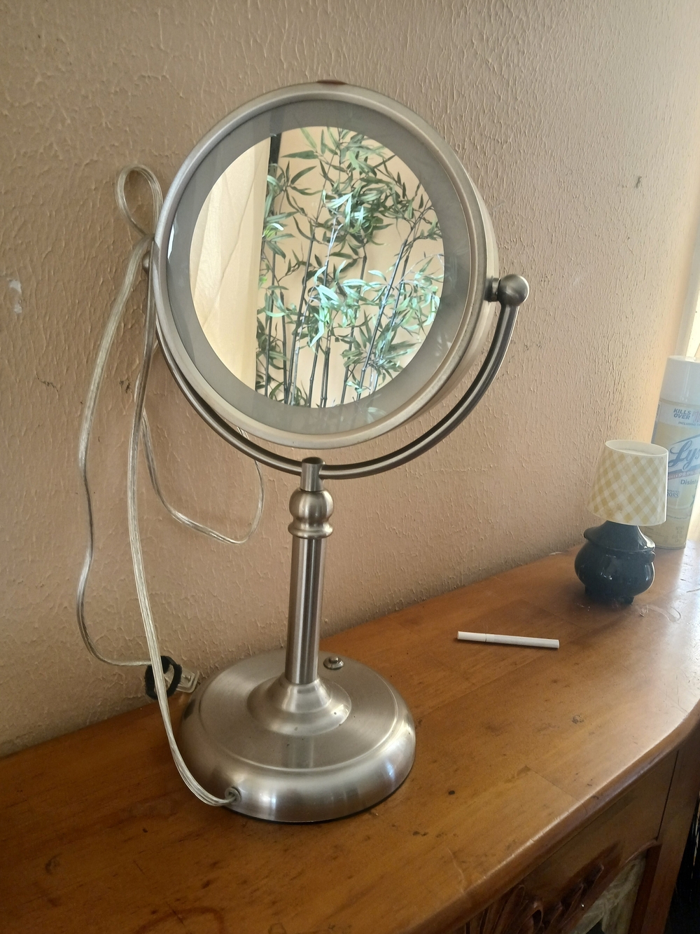 Vintage-Style Silver Vanity Mirror